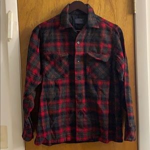 Pendleton 100% Wool Plaid Flannel Men Medium VTG M